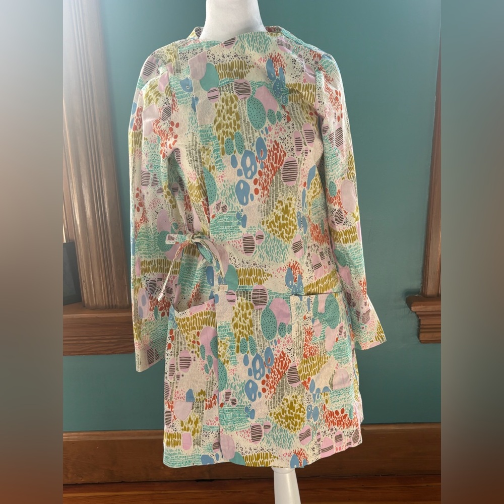 Colorful Patterned Side Tie Jacket